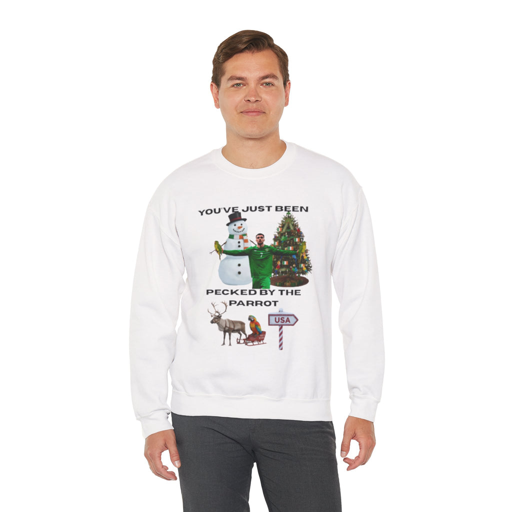 Pecked By The Parrot Christmas Jumper